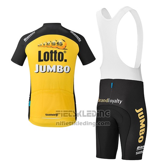 2017 Fietskleding Lotto NL Jumbo Jumbo Geel Korte Mouwen en Koersbroek